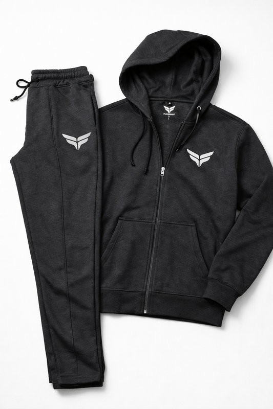 Charcoal Grey Zip-Up Tracksuit